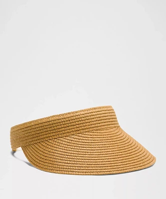 Women's Paper Straw Removable Sweatband Visor | Hats