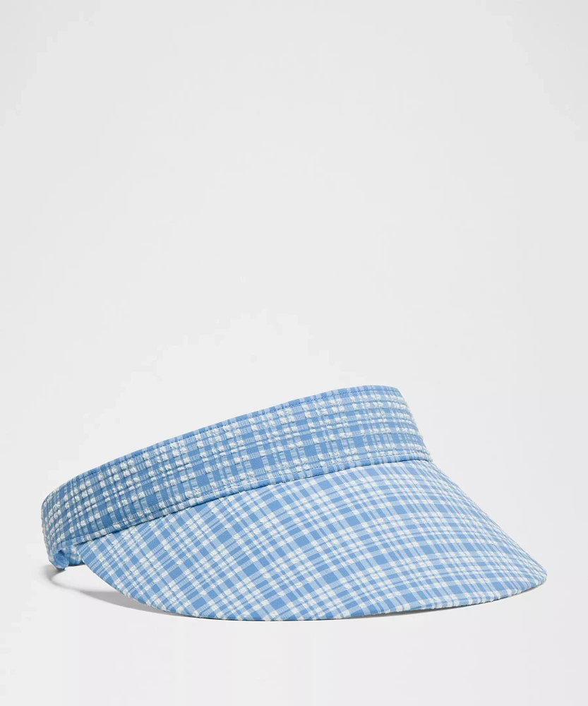 Women's Seersucker Check Removable Sweatband Visor | Hats
