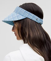 Women's Seersucker Check Removable Sweatband Visor | Hats