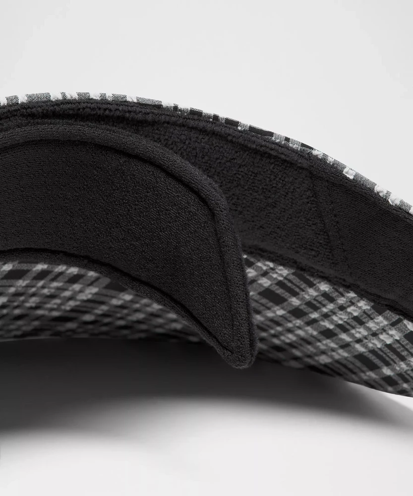 Women's Seersucker Check Removable Sweatband Visor | Hats