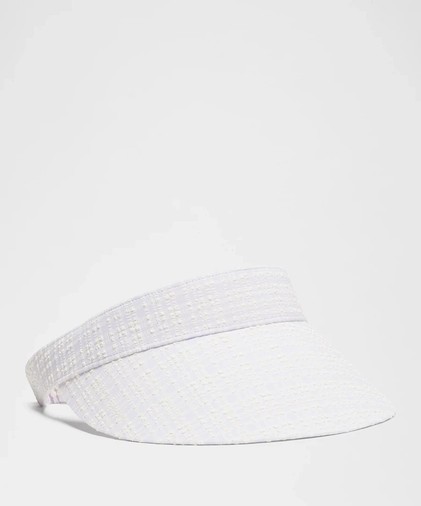 Women's Seersucker Check Removable Sweatband Visor | Hats