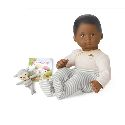 Bitty Baby® Doll #1 in Cloud Gray + Lamb Friend & Board Book