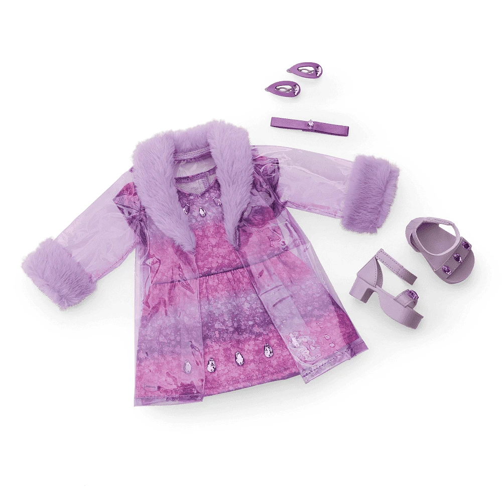 February Amazing Amethyst Outfit for 18-inch Dolls