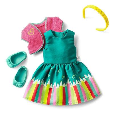 Colorful ABCs Outfit for WellieWishers™ Dolls