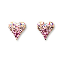 American Girl® x Stephanie Gottlieb Rosy Shimmer Heart Stud Earrings for Girls