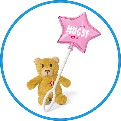 Hugs and Well Wishes Balloon & Bear for 18” Dolls