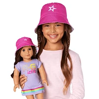 AG™ Star Bucket Hat Set for Girls & Dolls