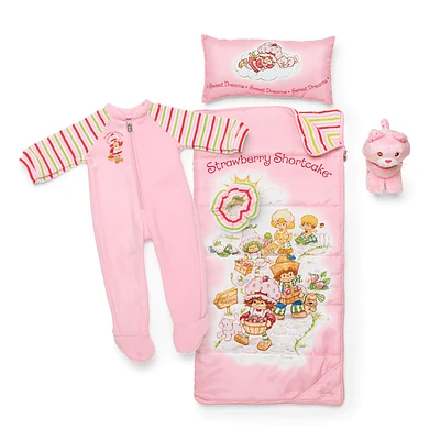 Courtney’s™ Strawberry Shortcake™ Sleeping Bag & PJs for 18-inch Dolls (Historical Characters)