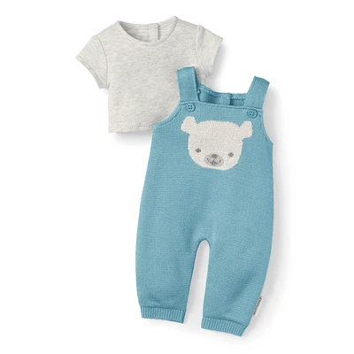 Blue Bear Overalls Set for Bitty Baby® Dolls