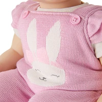 Pink Bunny Overalls Set for Bitty Baby® Dolls