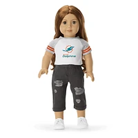 American Girl® x NFL Miami Dolphins Fan Tee for 18-inch Dolls