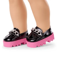 Fuchsia Flair Platform Loafers for 18-inch Dolls
