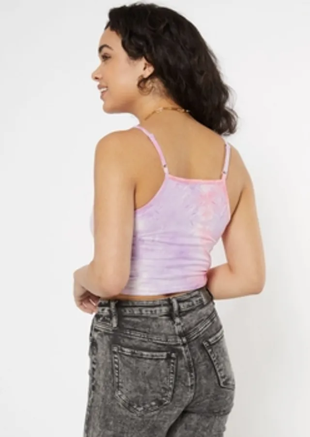 Rue21 Lilac Tie Dye Drawstring Side Ruched Back Honeycomb Shorts