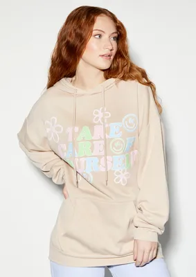 Take Care Of Yourself Graphic Boyfriend Hoodie