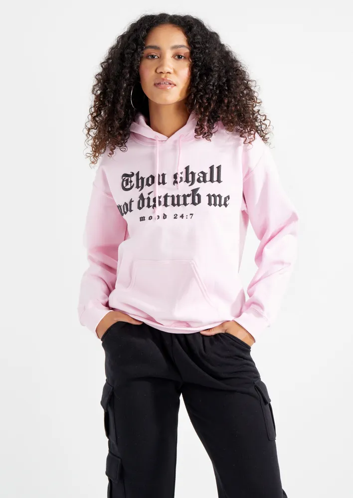 Rue21 Pink Do Not Disturb Connecticut Mall Graphic Hoodie Puff | Post