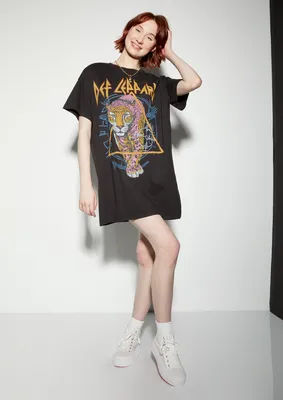 Def Leppard Graphic Tee Shirt Dress