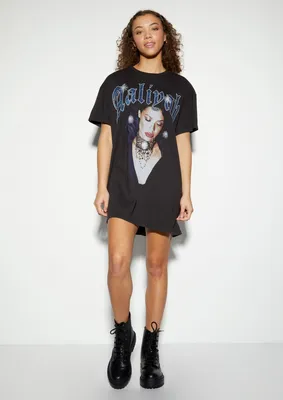 Aaliyah Graphic Tee Shirt Dress