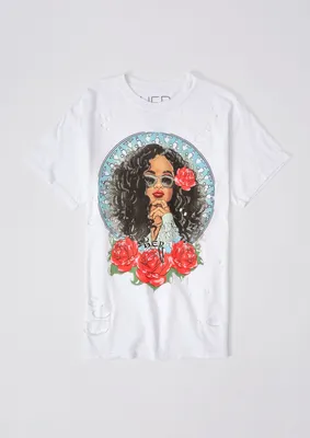 Destroyed HER Rose Graphic Tee