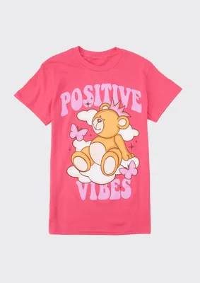 Positive Vibes Bear Graphic Tee