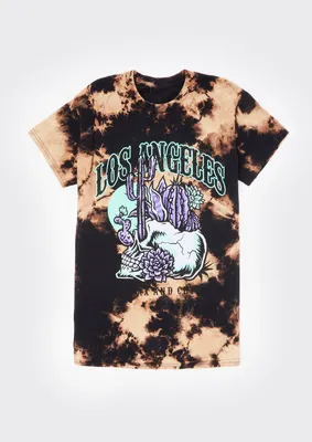 Tops, Eagles Hotel California Bleached Tie Dye Tee