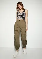 Rue21 Olive Nylon Cargo Pants