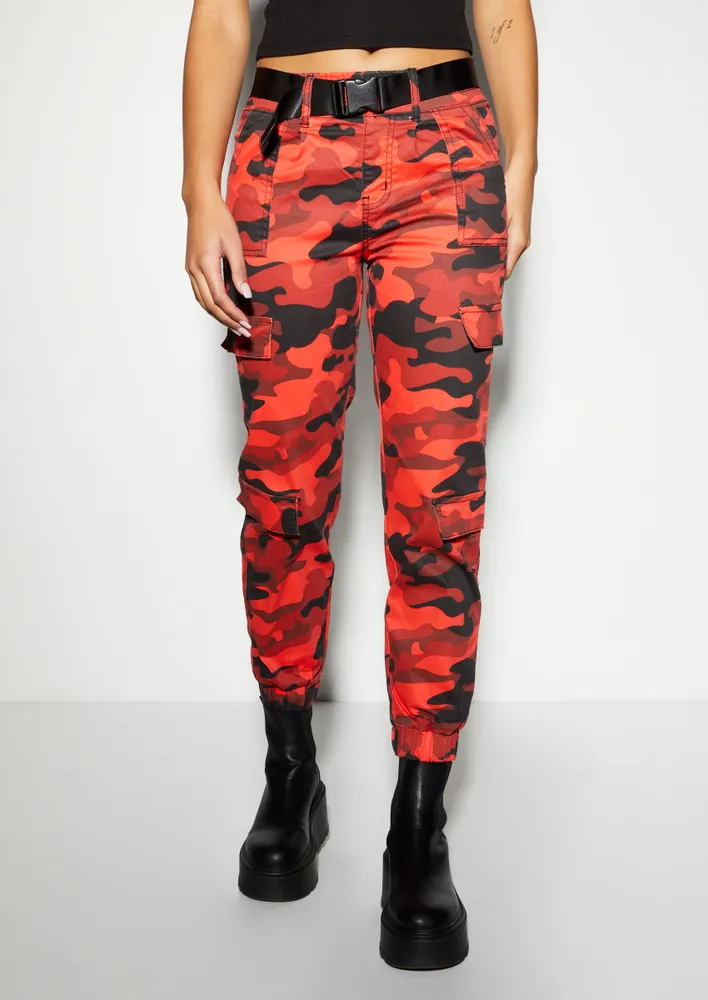 Forever 21 Women's Camo Print Cargo Pants in Pink Small | CoolSprings  Galleria