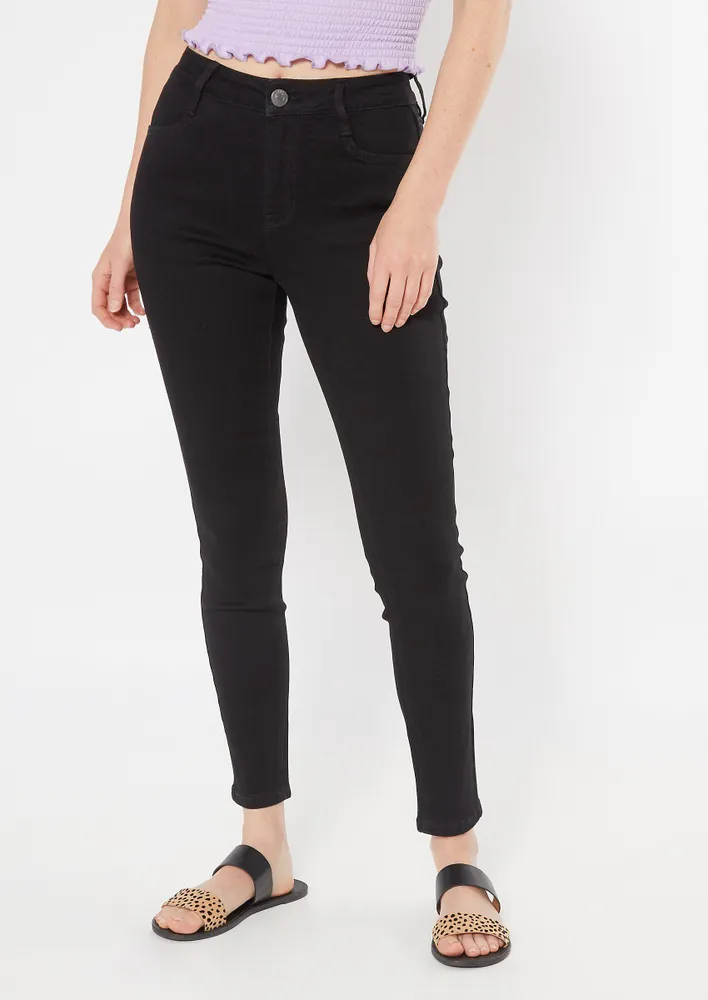 Rue21 Ultimate Stretch Black High Waisted Jeggings in Short