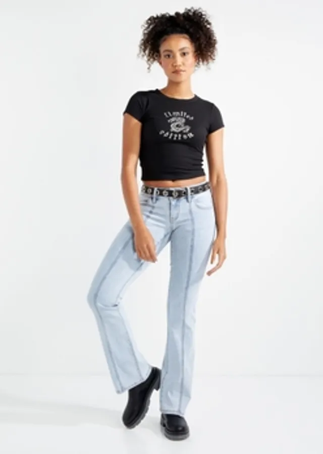 Empyre Britt Y2K Blue Low Rise Flare Jeans