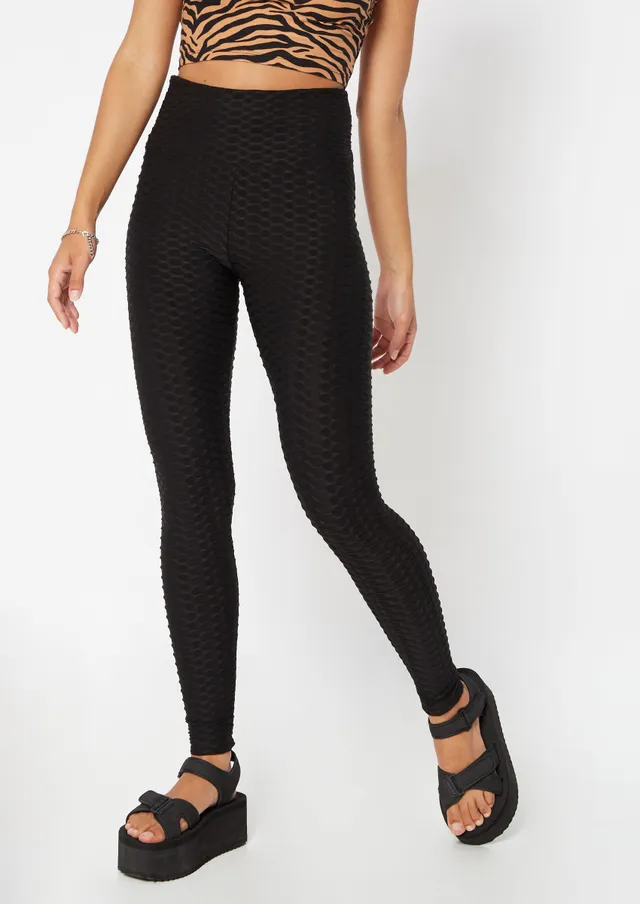 Rue21 Gray Ruched Back Honeycomb Leggings