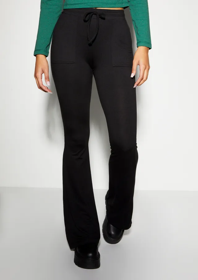 Rue21 Plus Black Faux Leather Fit And Flare Leggings