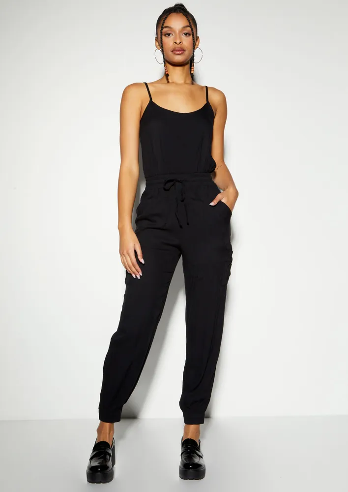 Rue21 Black Jogger Jumpsuit | Foxvalley Mall
