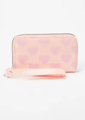 Pink Princess Heart Print Wallet