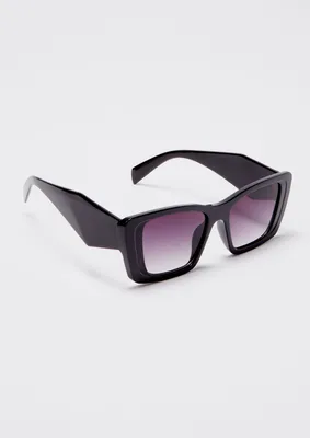 Chunky Black Cat Eye Sunglasses