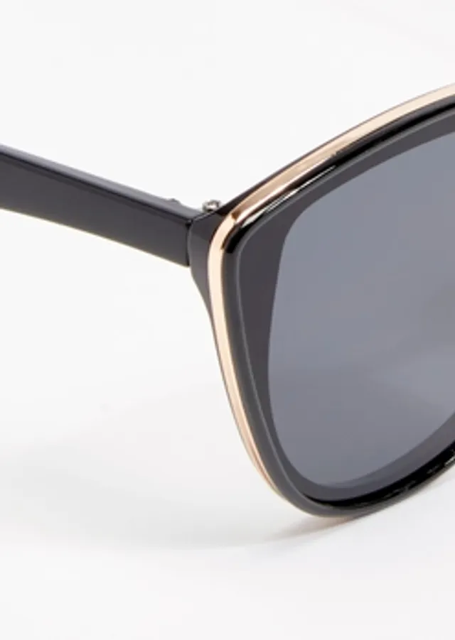 Basic Triangle Black Cat Eye Sunglasses