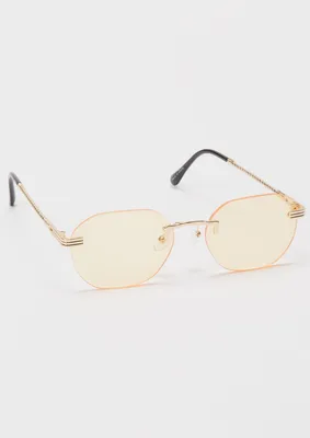 Rose Gold Round Lens Sunglasses
