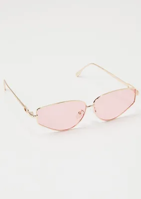 Pink Gold Frame Cat Eye Sunglasses