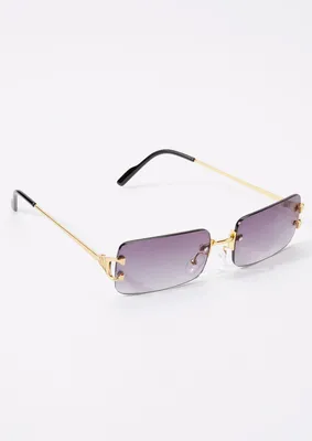 Purple Ombre Y2K Square Sunglasses