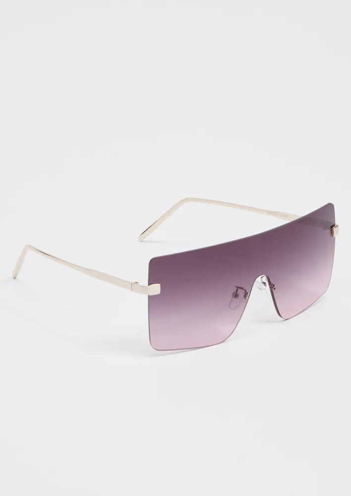 Balenciaga BB0180S Shield Sunglasses | Fashion Eyewear US