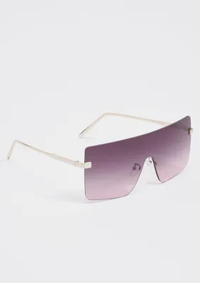 Black Ombre Shield Sunglasses