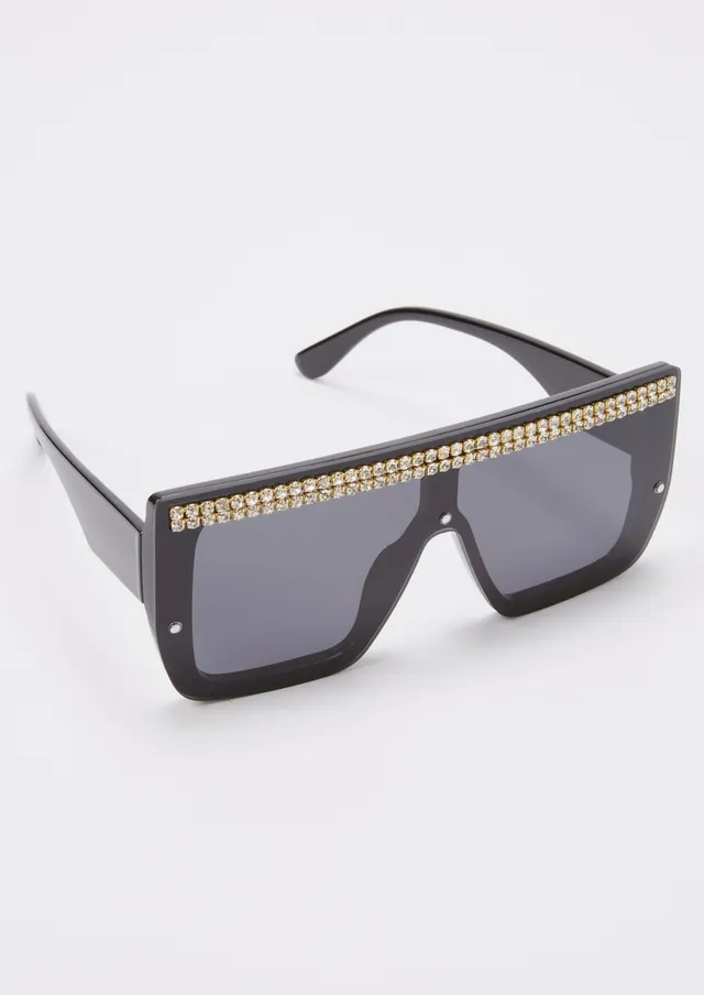 Iambcoolin.com: Solar Comfort Classic Shield Rectangular  Sunglasses,Black,83 mm: Sunglasses & Eyewear