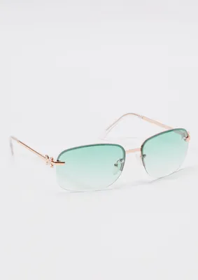 Green Y2K Butterfly Sunglasses