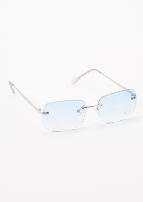 Light Blue Y2K Star Sunglasses
