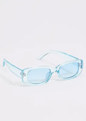 Blue Acrylic Square Sunglasses