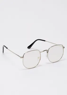 Silver Mirrored Round Lens Sunglasses