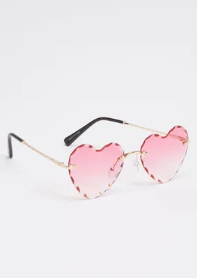 Light Pink Heart Sunglasses