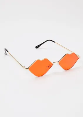 Orange Lip Lens Sunglasses