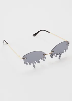 Black Drip Lens Sunglasses