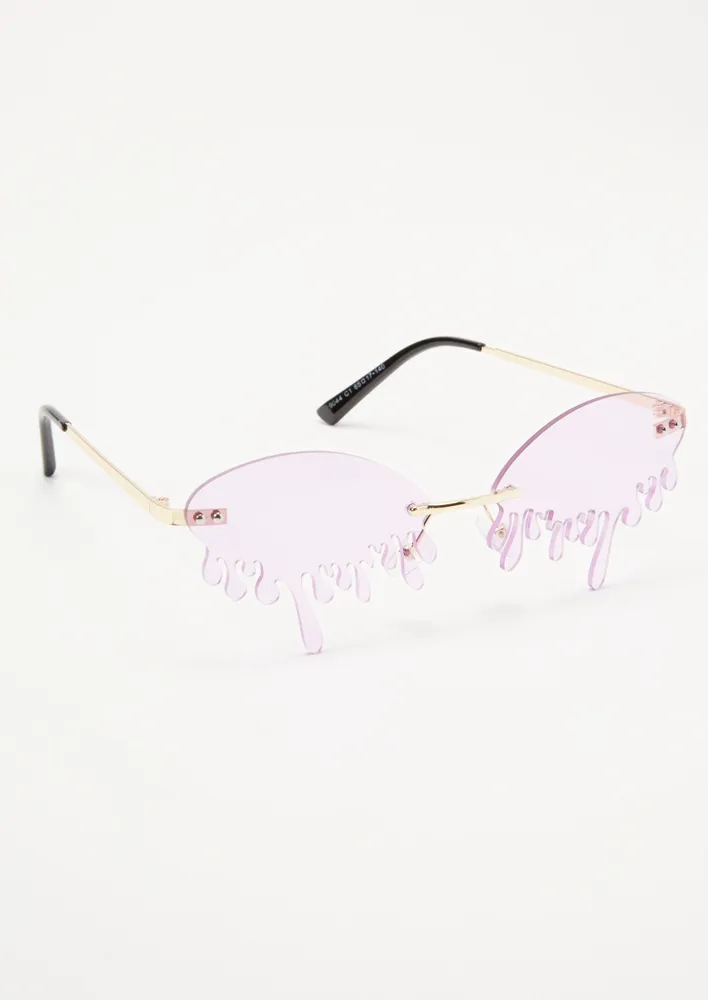 Dripping Oval Sunglasses - Ragstock.com