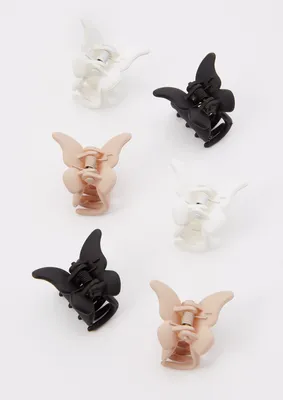 6-Pack Butterfly Mini Hair Clip Set