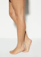 Neutral Exploded Fishnet Tights